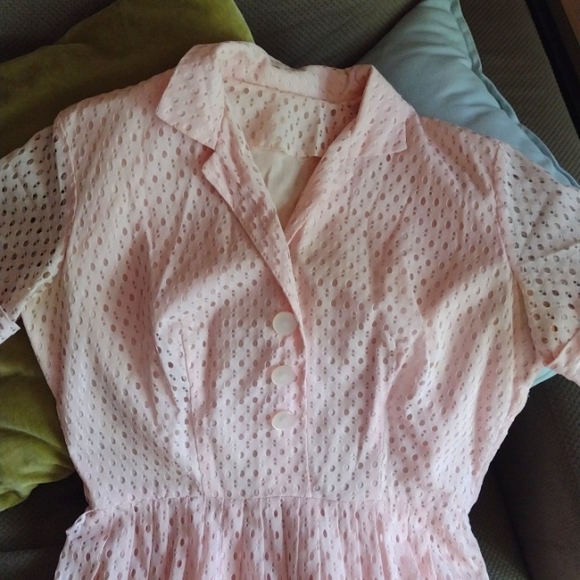 Vintage 50s Day Dress - Picture 2 of 3